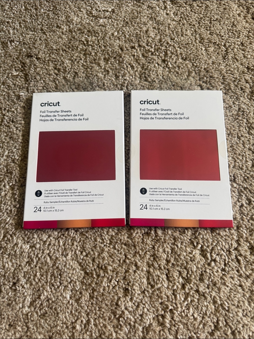 Cricut Ruby Foil Transfer Sheets - Metallic Ruby Red